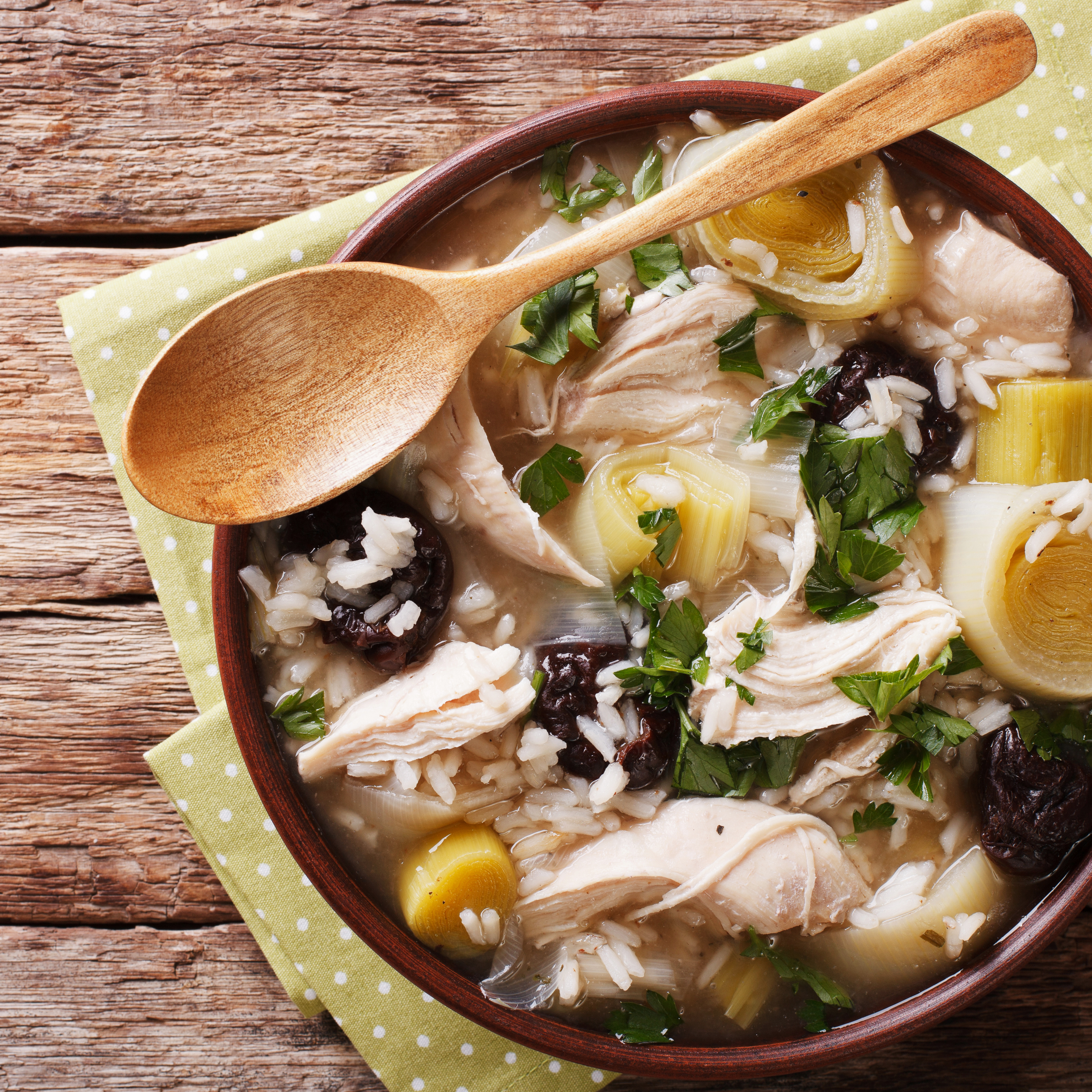 Cock-a-leekie soup