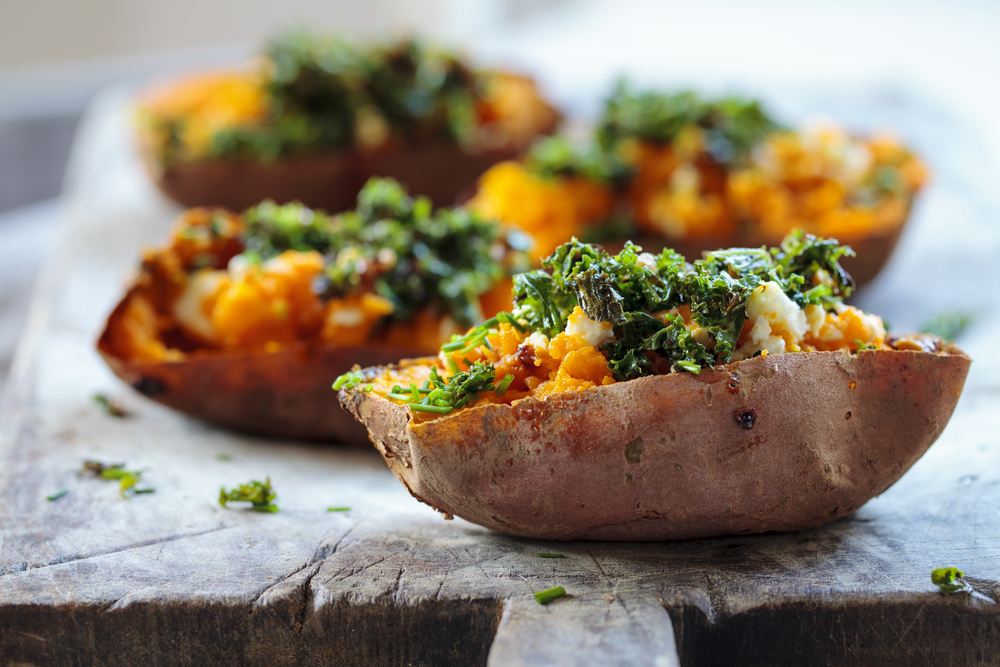Stuffed sweet potatoes