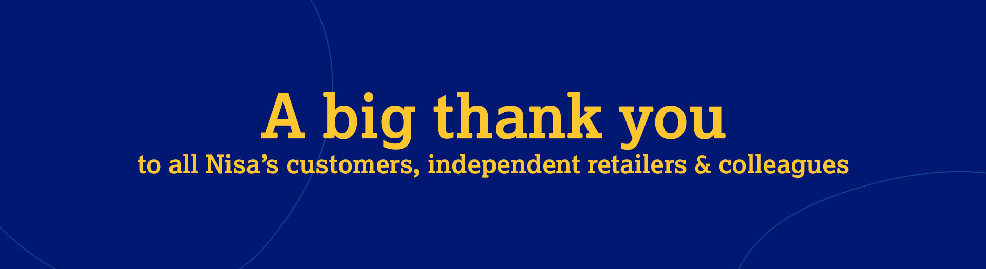 A big thank you to all